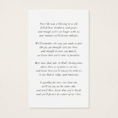 Modern Script Circle Photo Memorial (Back)
