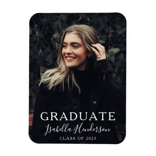 Modern Script Class Of 2022 Graduation Magnet