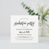 Modern Script | Class of 2024 Graduation Party Invitation (Standing Front)