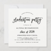 Modern Script | Class of 2024 Graduation Party Invitation (Front)