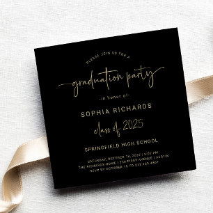 Modern Script Class of 2025 Graduation Party Invitation