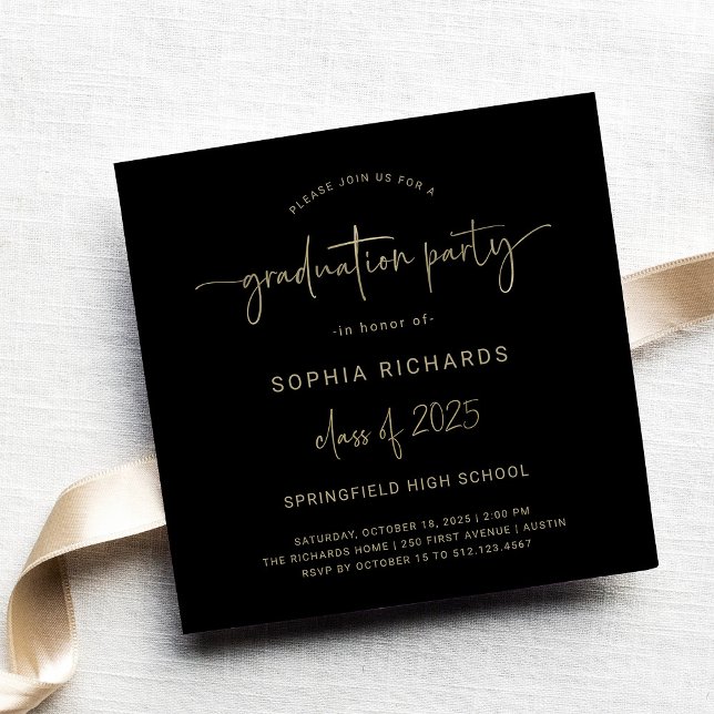 Modern Script | Class of 2025 Graduation Party Invitation (Creator Uploaded)