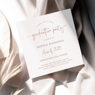 Modern Script Class of 2025 Graduation Party Invitation
