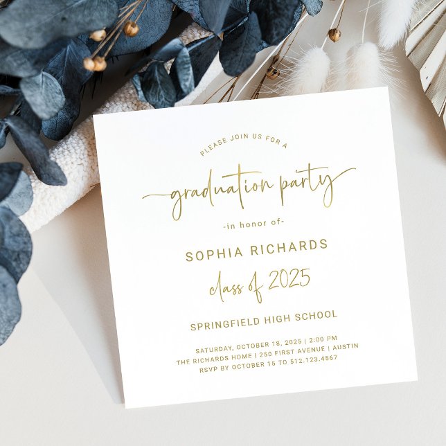 Modern Script | Class of 2025 Graduation Party Invitation (Creator Uploaded)