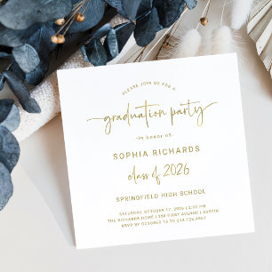 Modern Script   Class of 2026 Graduation Party Invitation