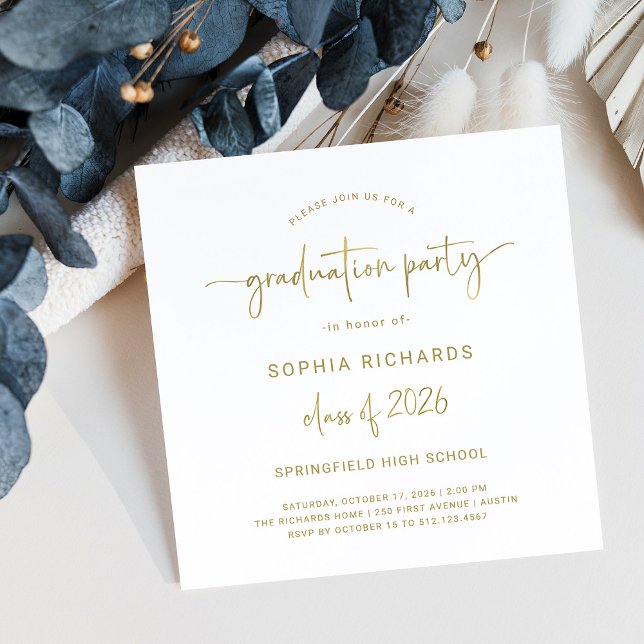 Modern Script | Class of 2026 Graduation Party Invitation (Creator Uploaded)