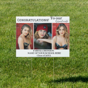 Modern script class of 2026 graduation party sign