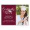Modern Script CONGRATS Photo Maroon Graduation
