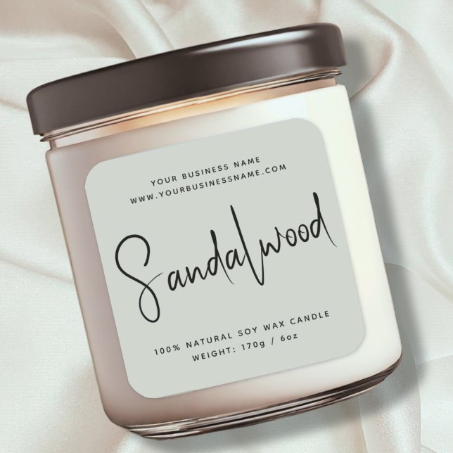 Modern script cosmetics candle label (Creator Uploaded)