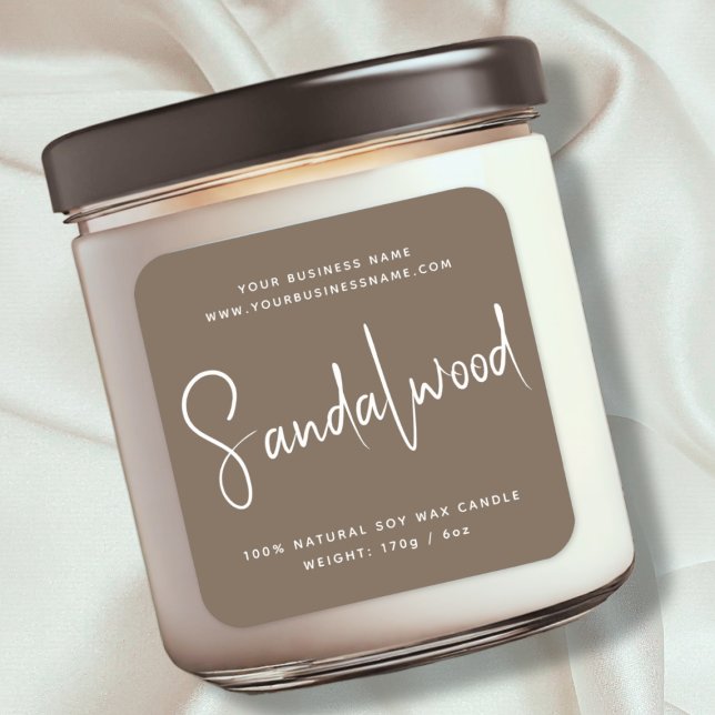 Modern script cosmetics candle label (Creator Uploaded)