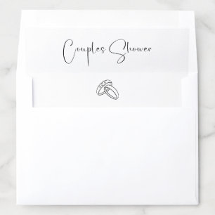 Modern Script Couples Shower Envelope Liner