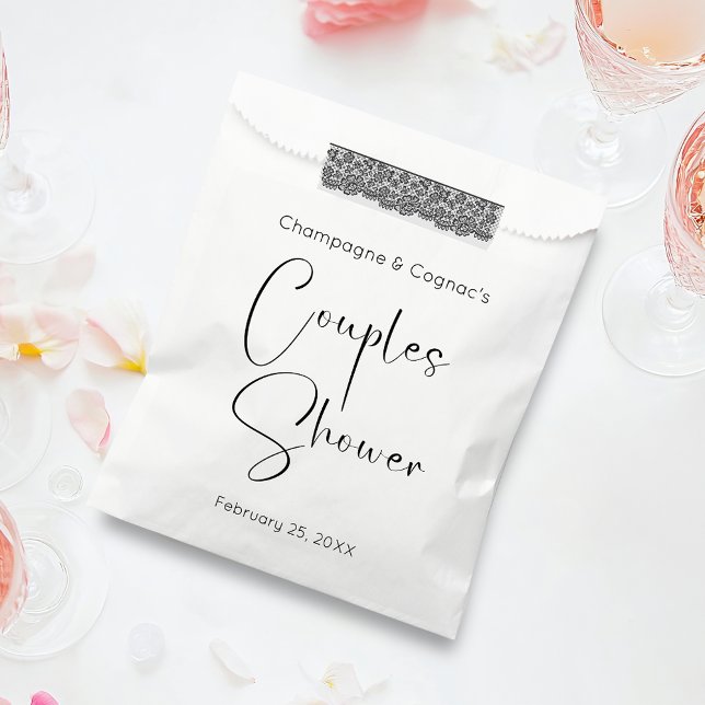 Modern Script Couples Shower Favor Bag (Creator Uploaded)