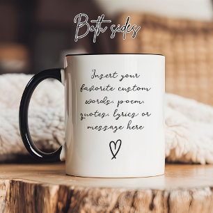 Modern Script Custom Birthday Graduation Message Mug