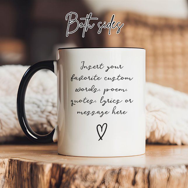 Modern Script Custom Birthday Graduation Message Mug (Custom Message Mug – Christmas, Mother's Day, Birthday & Graduation Gift for Women or Men)