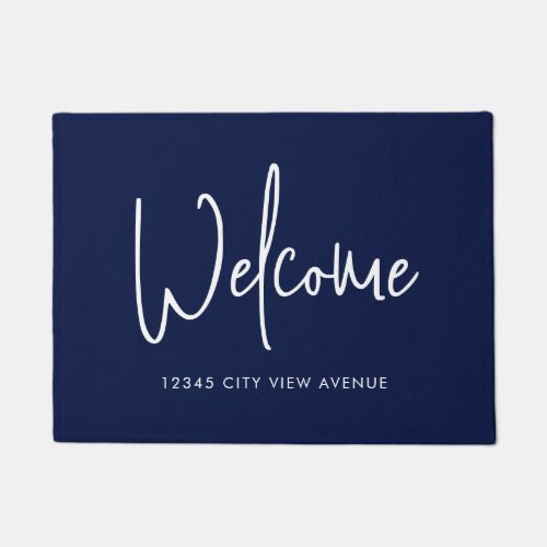 Modern Script Custom Color Minimalist Welcome Doormat