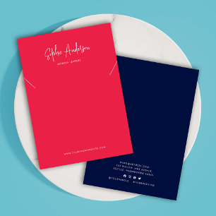 Modern Script Custom Color Necklace Display Card