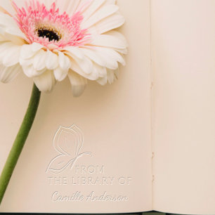 Modern Script Custom Library Book Simple Butterfly Embosser