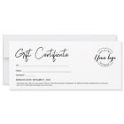 Modern Script Custom Logo Gift Certificate