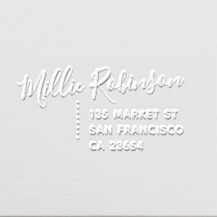 Modern Script   Custom Name & Return Address Embosser