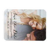 Modern Script | Custom Photo Save The Date Magnet (Horizontal)