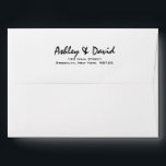 Modern Script Custom Wedding Invitation Envelope<br><div class="desc">Give your special event the perfect finishing touch with this 5x7 envelope featuring a modern script design. Perfect for weddings, bridal showers, or upscale business events, this envelope is fully customizable with your return address. Its classic size fits invitations and RSVP cards perfectly. Printed on 80lb matte paper, this durable,...</div>