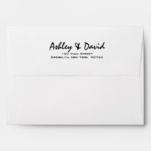 Modern Script Custom Wedding Invitation Envelope