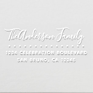 Modern Script   Cute Calligraphy Return Address Embosser