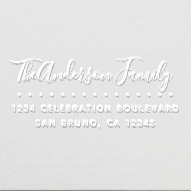 Modern Script | Cute Calligraphy Return Address Embosser (Design)