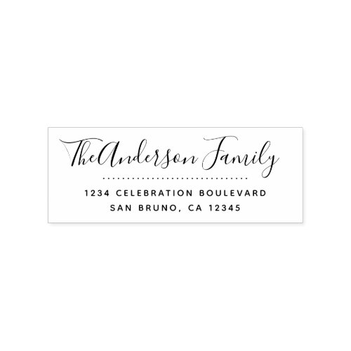 Modern Script | Cute Calligraphy Return Address Rubber Stamp Modern Script Cute Calligraphy Return Address Rubber Stamp
