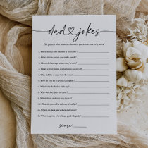 Modern Script Dad Jokes Baby Shower Game Invitation