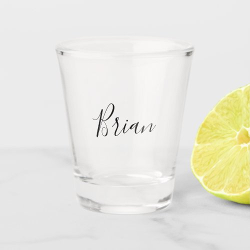 Modern Script Design Shot Glass