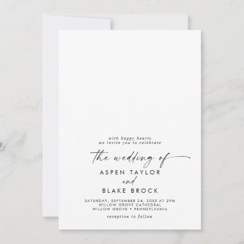 Modern Script Design Your Own Wedding Invitation