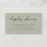 Modern Script Display Bridal Shower Light Sage