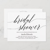 Modern Script EDITABLE COLOR Bridal Shower Invite (Front/Back)