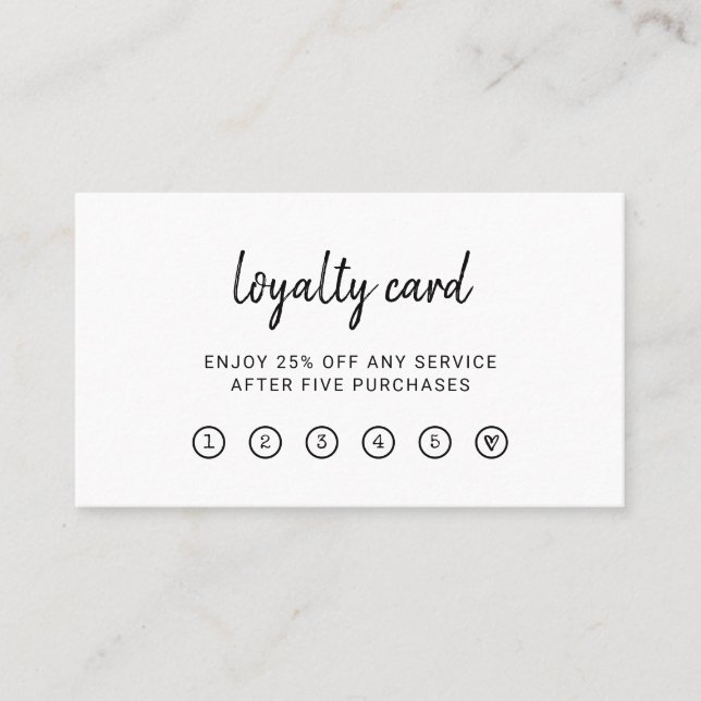 Modern Script | Elegant and Simple Loyalty Card (Front)