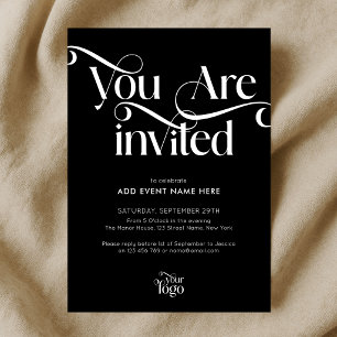 Modern Script Elegant & Chic Business Event Gala Invitation