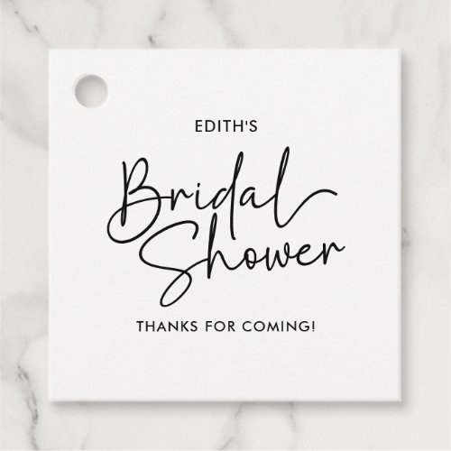 Modern Script Elegant Handwritten Bridal Shower Favor Tags