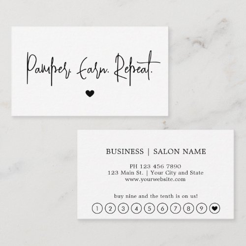 Modern Script Elegant Professional Loyalty Card
