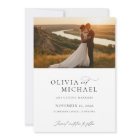 Modern Script Elegant Wedding Photo