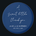 Modern Script Elegant Wedding Thank You Magnet<br><div class="desc">Share your gratitude with a gift that they'll love. Our personalized wedding thank you stickers are the perfect way to commemorate your special day while thanking your guests for being a part of it. Give your guests a beautiful, practical reminder of the love and joy you shared, a small token...</div>