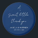 Modern Script Elegant Wedding Thank You Magnet<br><div class="desc">Share your gratitude with a gift that they'll love. Our personalized wedding thank you stickers are the perfect way to commemorate your special day while thanking your guests for being a part of it. Give your guests a beautiful, practical reminder of the love and joy you shared, a small token...</div>