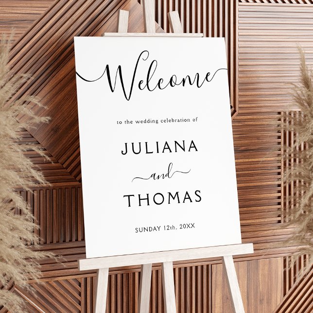 Modern Script Elegant Wedding Welcome Sign (Creator Uploaded)