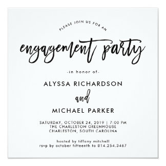 Modern Script | Engagement Party Invitation
