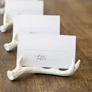 Modern Script Fall Barn Hashtag Wedding Place Card