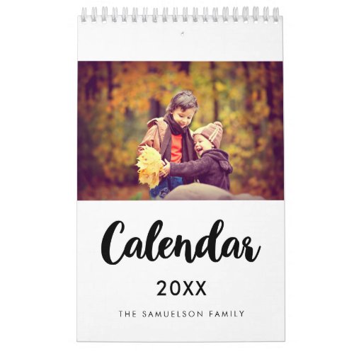 Modern script family 2024 calendar