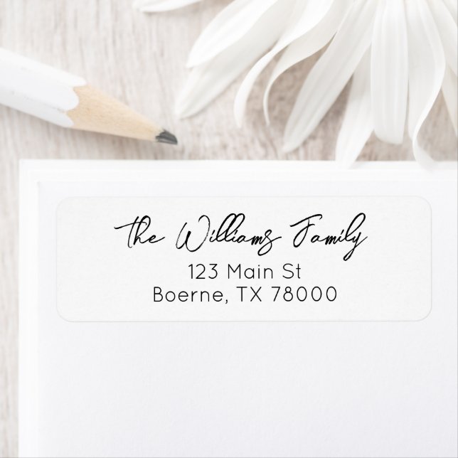 Modern Script Family Address Label (Insitu)