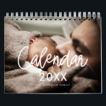 Modern script family photo 2023 calendar<br><div class="desc">A modern photo calendar with a modern typography,  to customize with your family pictures,  a perfect way to start the year 2023. Fully customizable text colors.</div>