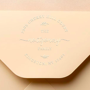  Modern Script Family Return Address Embosser