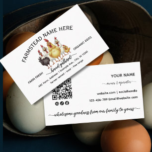 Modern Script Farm Fresh Eggs Business Card