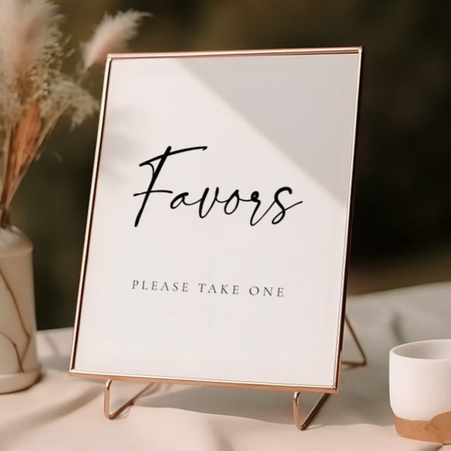 Modern Script Favors Wedding Poster (Creator Uploaded)
